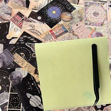 TIYPKE 200pcs Aesthetic Stickers for Journaling - Vintage Scrapbook Stickers Journaling Supplies Spa...