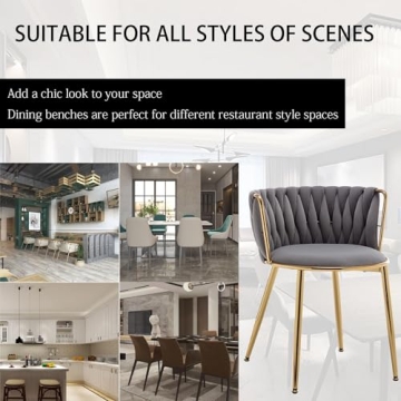 Riknuxi Velvet Dining Chairs Set of 2 Modern & Chic