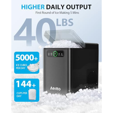 Aeitto Nugget Ice Maker 40Lbs Daily Output for Home