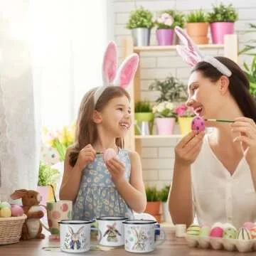 Baderke 12 Set Easter Bunny Mugs - Perfect for Parties