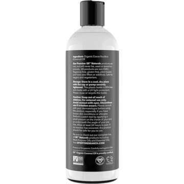 Sports Research Organic Fractionated Coconut Oil - 100% Pure Multi-Purpose Oil for Hair and DIY Products - Non-GMO Verified (16 Ounces)