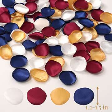 Homemory 200 Pcs Rose Petals for Valentines Day Decor, Separated Ready to Use Soft Silk Flower Petal...