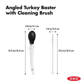 OXO Good Grips Angled Turkey Baster with Cleaning Brush