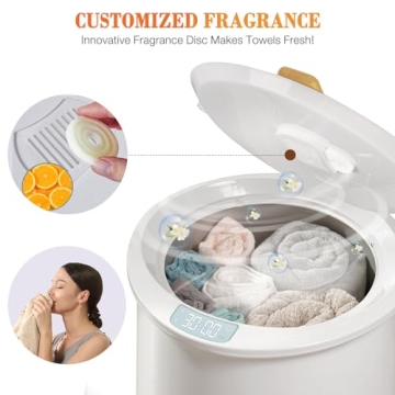 Keenray Upgraded Towel Warmer Bucket, Large Towel Warmer with 3 Heating Modes, Heat Time 30/45/60 Min Adjustable and Up to 24 Hour Delay Timer, Towel Heater for Oversize Bathrobes Blankets