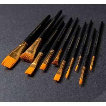 FolkArt 99445 24 Bottle Acrylic Craft Paint Set with 10 Pack of Brushes, 2oz, Colors May Vary