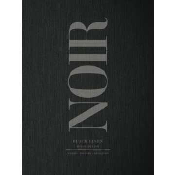 Noir Decorative Black Linen Style Book for Coffee Tables