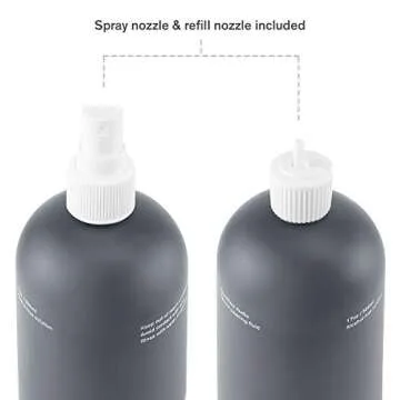 Boundless Audio Record Cleaner Solution - Extra Large 17oz Vinyl Record Cleaner Fluid Spray Bottle & Refill Nozzle