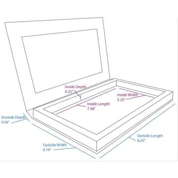 Z Palette Extra Large Black Empty Magnetic Makeup Palette with Clear Window
