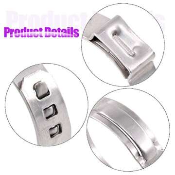 Swpeet 35Pcs 15.3-18.5mm 304 Stainless Steel Single Ear Hose Clamps, Crimp Hose Clamp Assortment Kit Ear Cinch Rings Crimp Pinch Fitting Tools Perfect for Automotive, Home Appliance Line