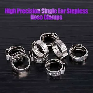 Durable Swpeet 35Pcs 304 Stainless Steel Hose Clamp Set