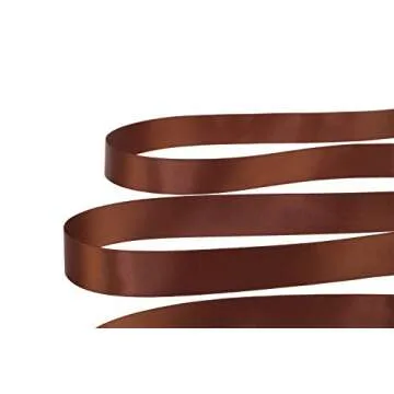 Ribbonitlux 1" Wide Double Face Satin Ribbon 25 Yards (850-Brown）, Set for Gift Wrapping, Party Decor, Sewing Applications, Wedding and Craft