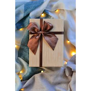 Ribbonitlux 1" Wide Double Face Satin Ribbon 25 Yards (850-Brown）, Set for Gift Wrapping, Party Decor, Sewing Applications, Wedding and Craft