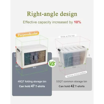 OlarHike 48QT Storage Bins with Lids - Stylish & Durable