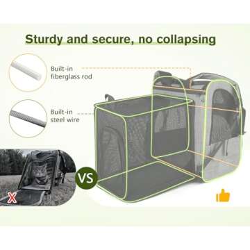 Pecute Expandable Cat Carrier Backpack for Travel