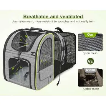 Pecute Expandable Cat Carrier Backpack for Travel