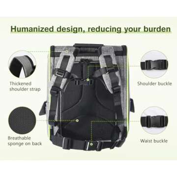 Pecute Expandable Cat Carrier Backpack for Travel