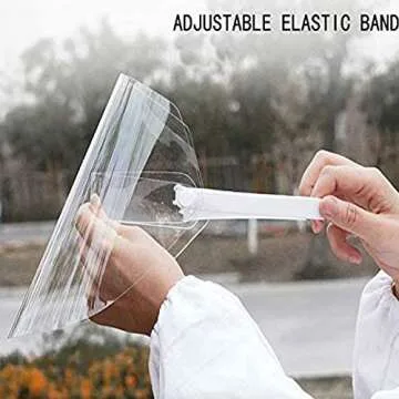 2Pcs Face Shield Protect Eyes and Face with Protective Clear Film Elastic Band