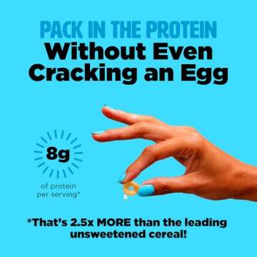 Plant-Based and Vegan Breakfast Cereal by Three Wishes - Unsweetened, 6 Pack - More Protein and Less Sugar Snack - Gluten-Free, Grain-Free - Non-GMO