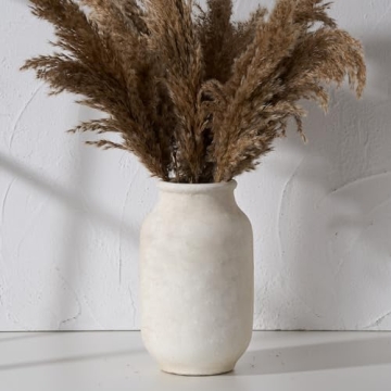 SIDUCAL Rustic Farmhouse Flower Vase | 9.5 Inch Large Ceramic Vase | Elegant Home Decor for Living R...