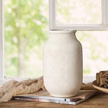 Rustic Farmhouse Flower Vase - SIDUCAL Ceramic Decor