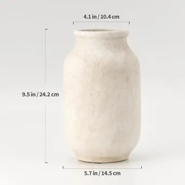 Rustic Farmhouse Flower Vase - SIDUCAL Ceramic Decor