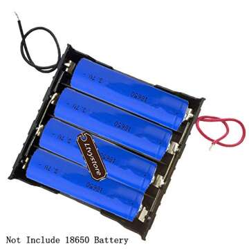 Ltvystore 18650 Battery Case Holder, 3 Pcs 4 Slots x 3.7V 14.8 Volt DIY Battery Storage Box, in Para...