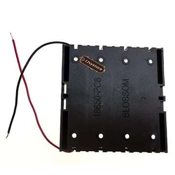 Ltvystore 18650 Battery Case Holder, 3 Pcs 4 Slots x 3.7V 14.8 Volt DIY Battery Storage Box, in Parallel Black Plastic Batteries Case for 4 x 18650