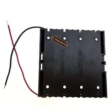 Ltvystore 18650 Battery Case Holder, 3 Pcs 4 Slots x 3.7V 14.8 Volt DIY Battery Storage Box, in Parallel Black Plastic Batteries Case for 4 x 18650