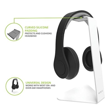 Kanto H1W Headphone Stand with Silicone Padding | Elegant Design