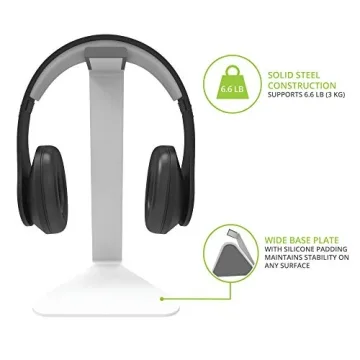 Kanto H1W Headphone Stand with Silicone Padding | Elegant Design