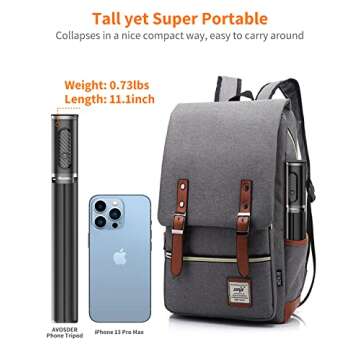 AVOSDER 60'' Selfie Stick & Tripod Stand, All in One Extendable Cell Phone Tripod with Bluetooth Remote, Portable Travel Tripod Compatible with iPhone 13 Pro Max, 13 Pro, 12 Pro Max, 11 & Android