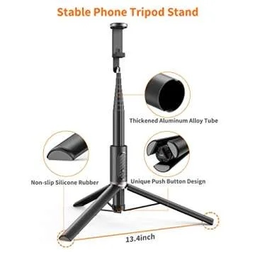 AVOSDER 60" Selfie Stick & Tripod for iPhone & Android