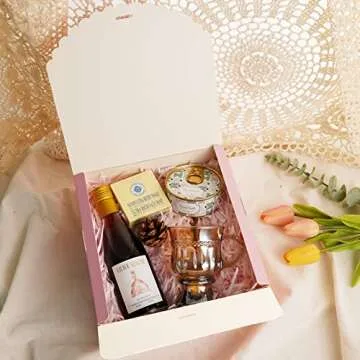 WholeMy Pink Gift Boxes 10 Pack 8x8x4 Inches, Gift Boxes with Lids for Presents, Bridesmaid Proposal Box, Pink Gift Box for Birthday, Wedding, Baby Shoer, Valentine, Christmas