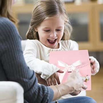 WholeMy Pink Gift Boxes 10 Pack 8x8x4 Inches, Gift Boxes with Lids for Presents, Bridesmaid Proposal Box, Pink Gift Box for Birthday, Wedding, Baby Shoer, Valentine, Christmas