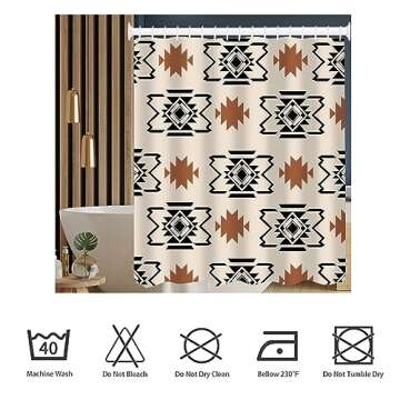 She Love Western Aztec Shower Curtain Waterproof 72x72
