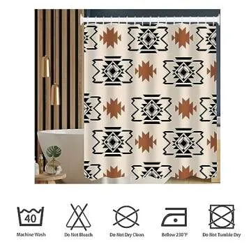 She Love Western Aztec Shower Curtain Waterproof 72x72