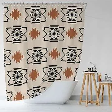 She Love Western Aztec Shower Curtain Waterproof 72x72