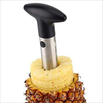 Sinrextraonry Pineapple Corer, [Upgraded, Reinforced, Thicker Blade] Newness Premium Pineapple Corer Remover, Stainless Steel Pineapple Core Remover Tool for Home Kitchen for Diced Fruit Rings