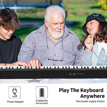 88 Key Digital Piano - Bluetooth, MIDI, Sustain Pedal