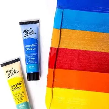 Mont Marte Acrylic Paint Set - 48 Colors, Semi-Matte Finish