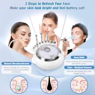 3 in 1 Diamond Microdermabrasion Machine, TopDirect Facial Skin Care Salon Equipment w/Vacuum & Spra...