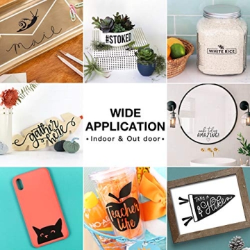 HTVRONT Black Permanent Vinyl Roll for Crafting and Decals