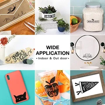 HTVRONT Black Permanent Vinyl Roll for Crafting and Decals