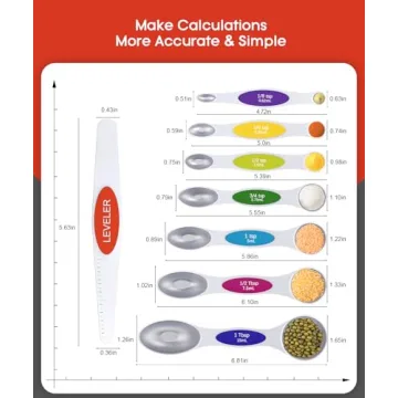 BANANABAY Magnetic Measuring Spoons Set of 8