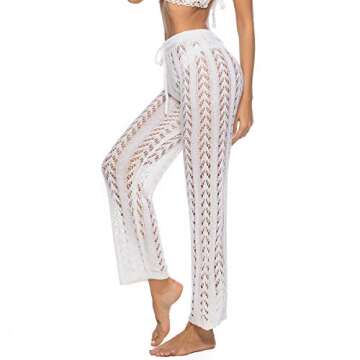 JUDYBRIDAL Womens High Waist Crochet Beach Bikini Pants