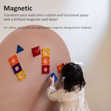 Chalk Bagel Magnetic Wall Decal Chalkboard for Kids Arch Contact Paper for Wall Sticker Peel and Stick Self Adhesive Whiteboard Blackboard Multifunctional Home Decor Schooling (Milk Tea)