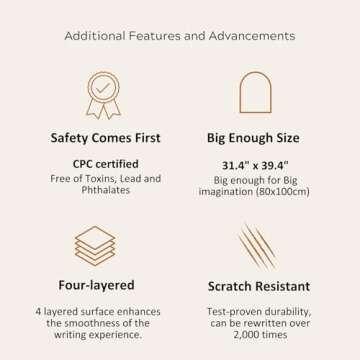 Chalk Bagel Magnetic Wall Decal Chalkboard for Kids Arch Contact Paper for Wall Sticker Peel and Stick Self Adhesive Whiteboard Blackboard Multifunctional Home Decor Schooling (Milk Tea)