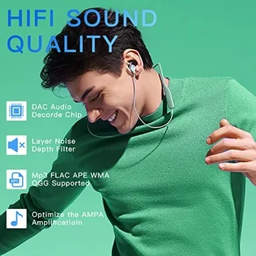 Aimoonsa 64GB MP3 Player with Bluetooth 5.2, Built-in HD Speaker, and More