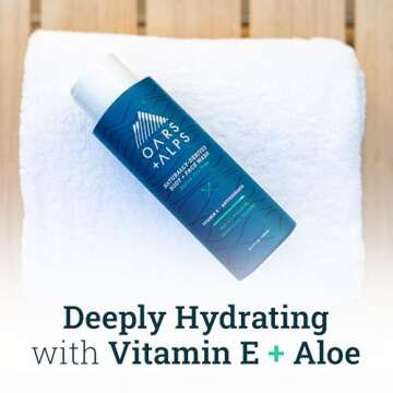 Oars + Alps Men's Moisturizing Body and Face Wash - Premium Skin Care with Vitamin E, Sulfate Free