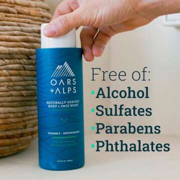 Oars + Alps Men's Premium Body Wash with Vitamin E